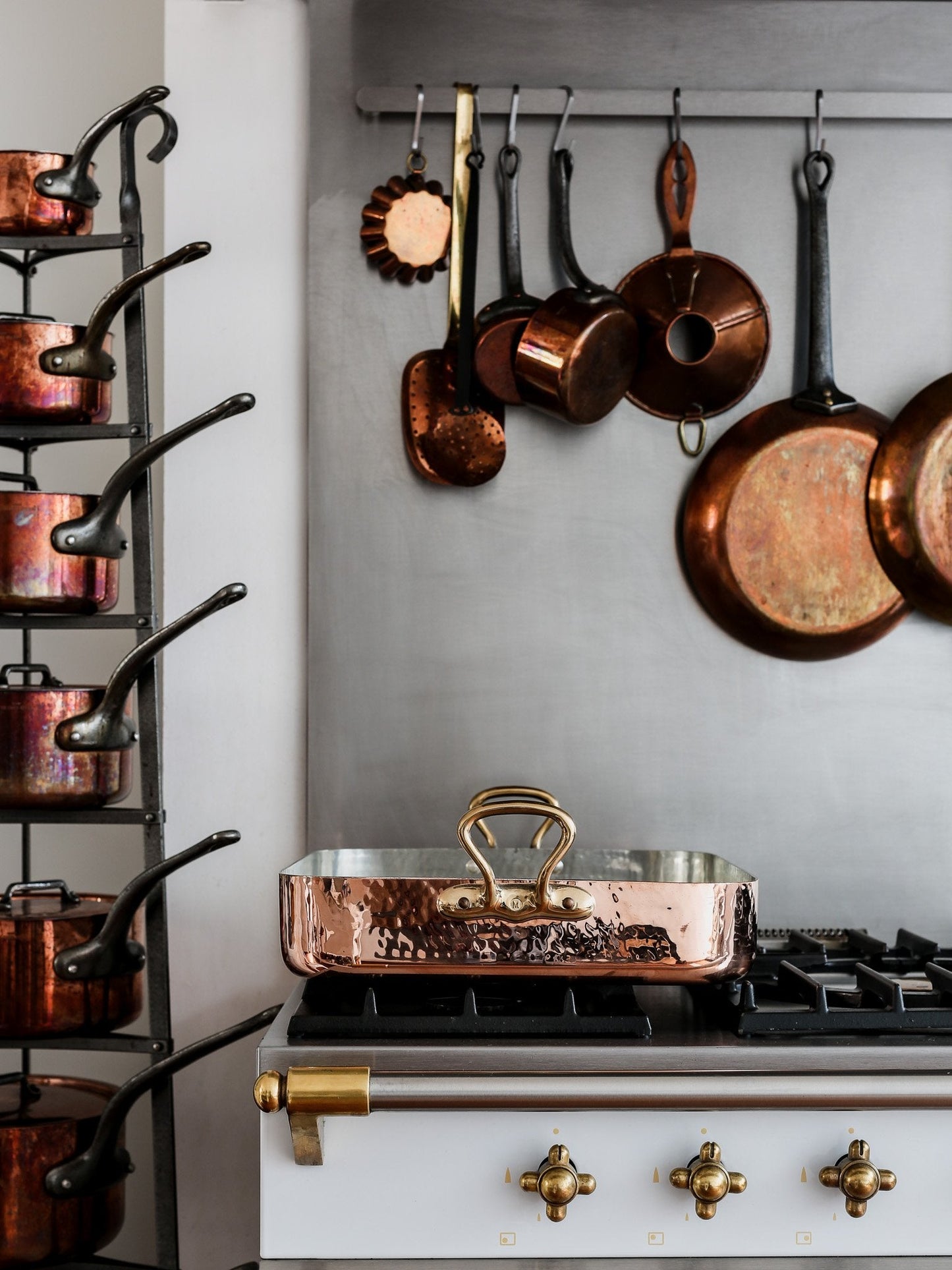 Copper Straight-sided Roasting Pan - 45 cm