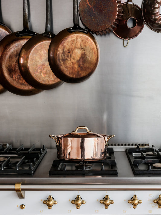 Copper Oval Cocotte - 20 cm