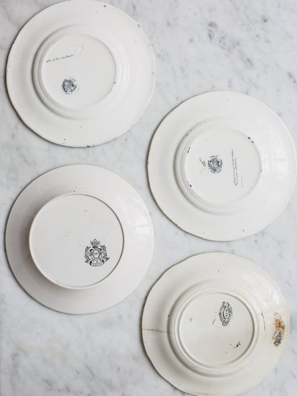Set of Black & White Cheese Plates