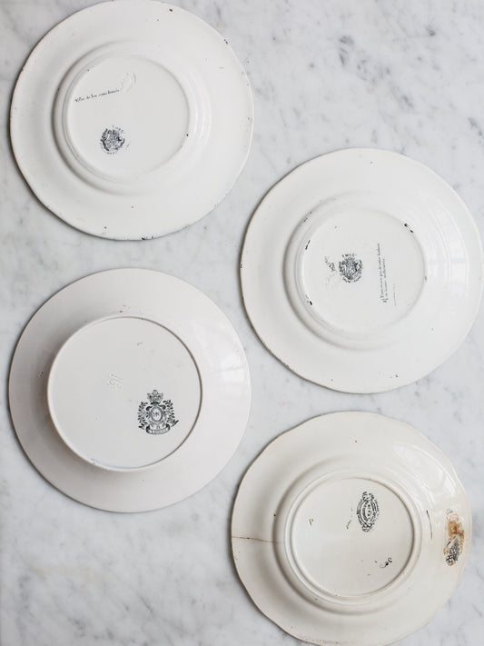Set of Black & White Cheese Plates