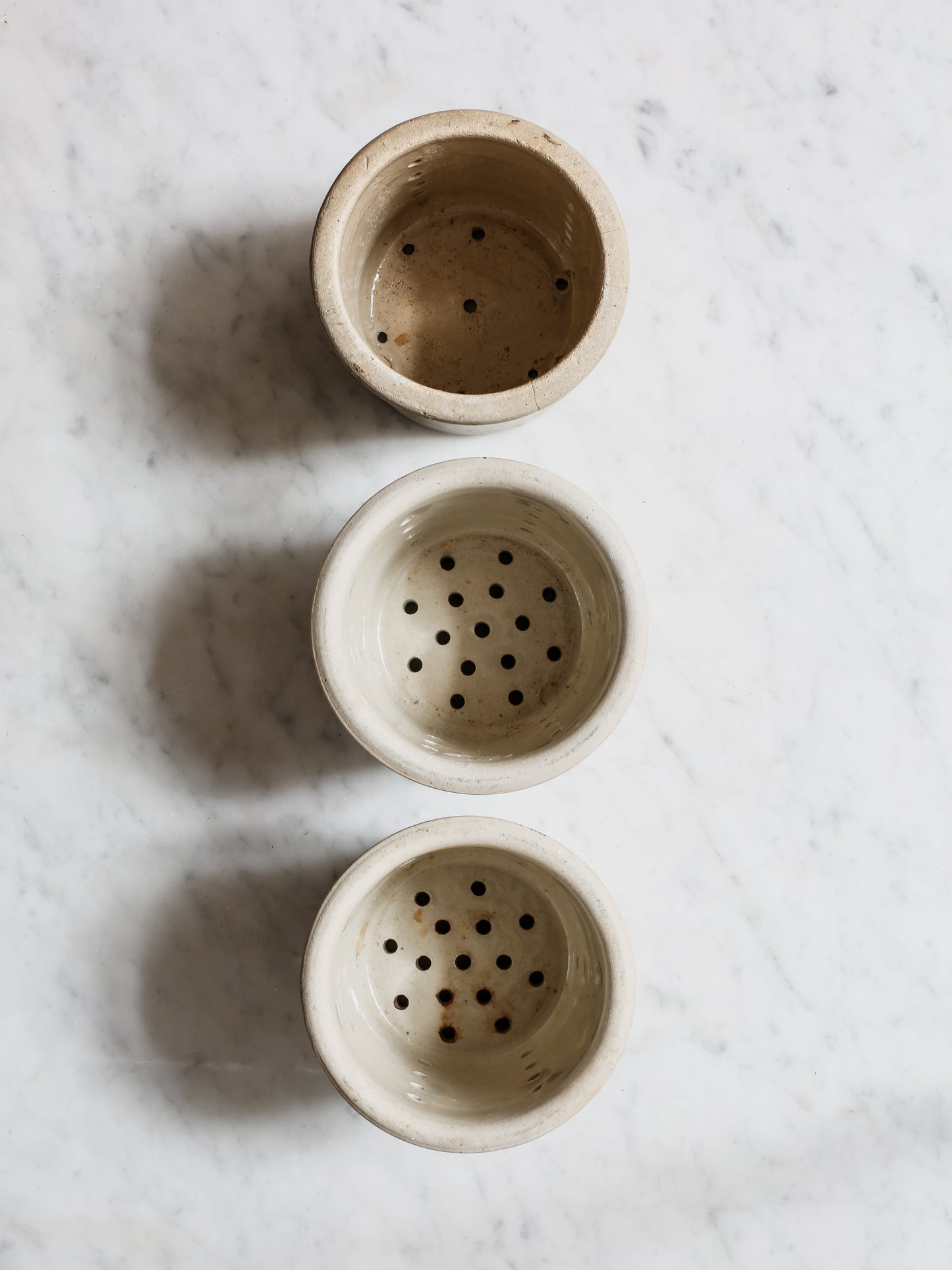 Set of Stoneware Cheese Molds