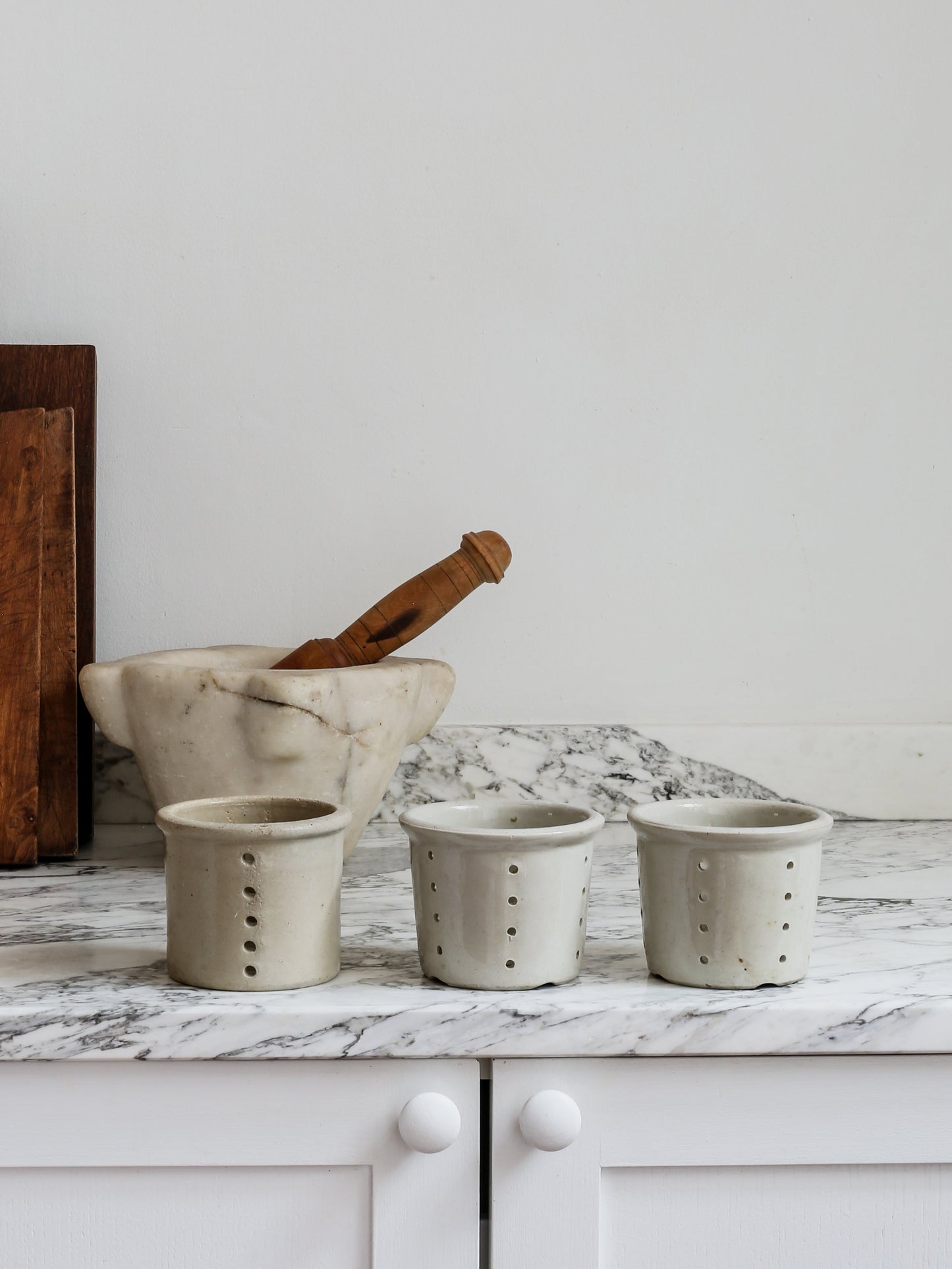 Set of Stoneware Cheese Molds