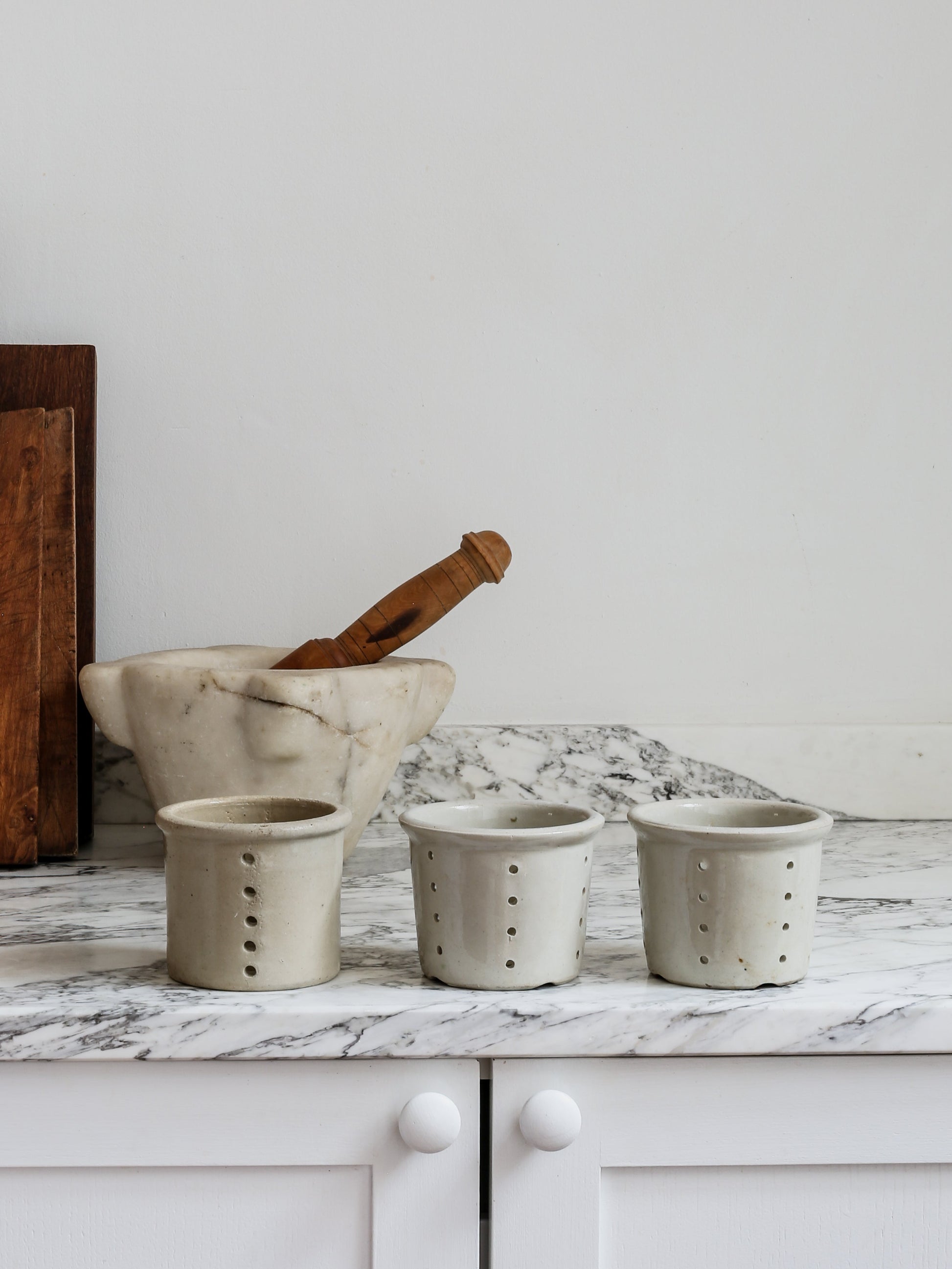 Set of Stoneware Cheese Molds