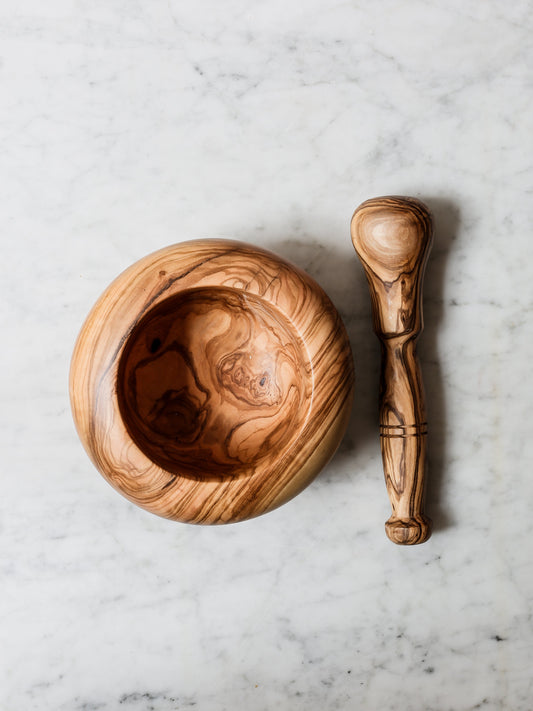 Olive Wood Mortar and Pestle