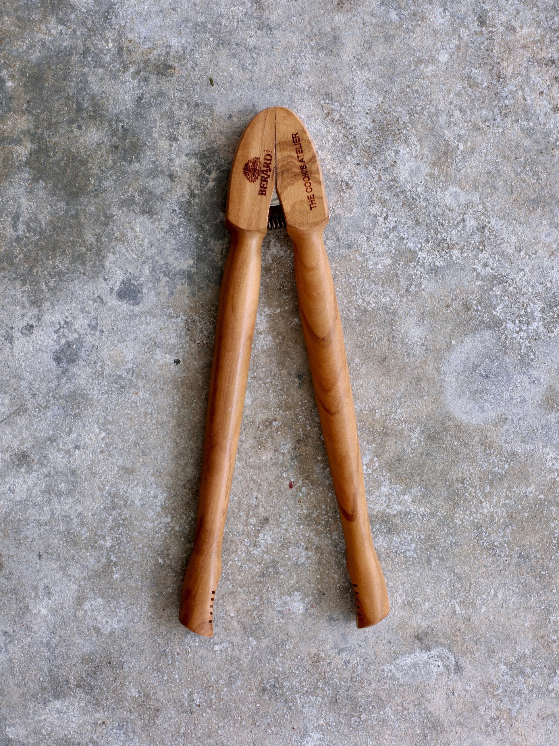 Cornichon Tongs in Olive Wood