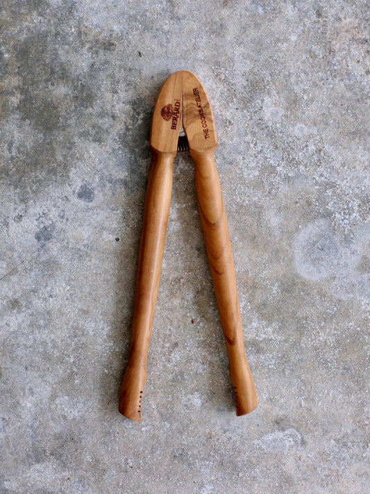 Cornichon Tongs in Olive Wood