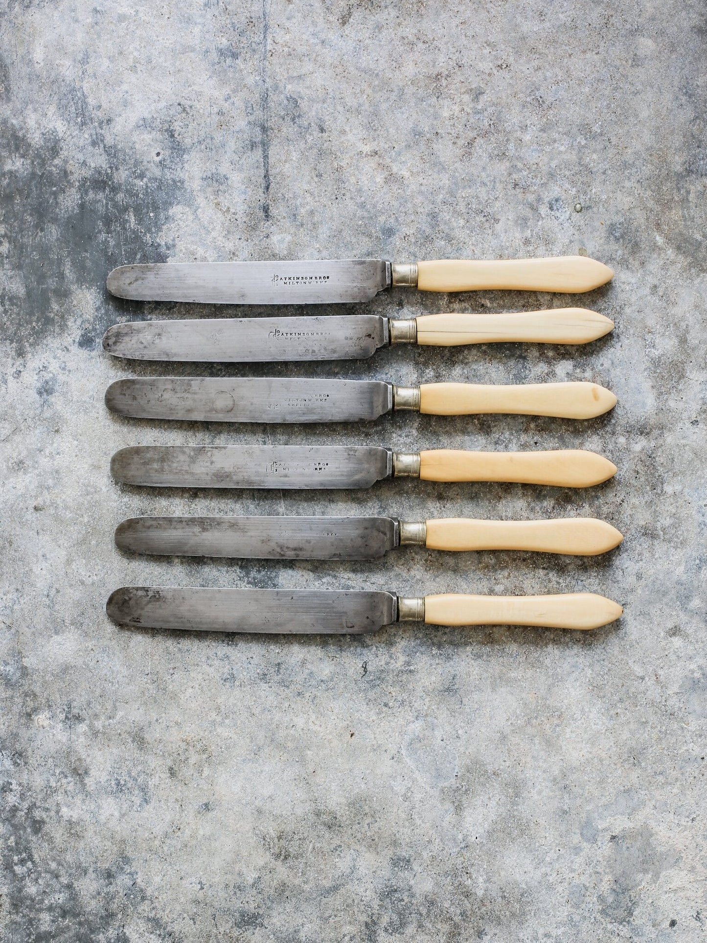 Set of Cream Handled Knives