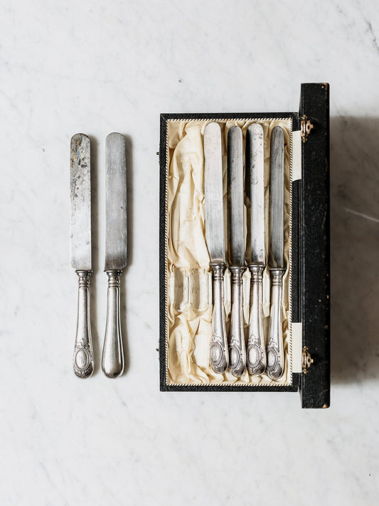 Hotel Silver Dinner Knives Set