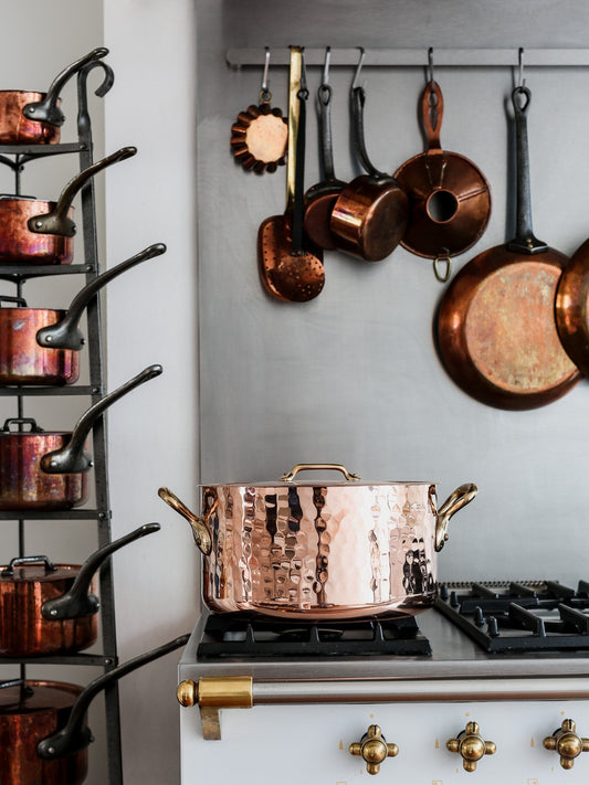 Copper Stew Pot “Hammered” - 28 cm