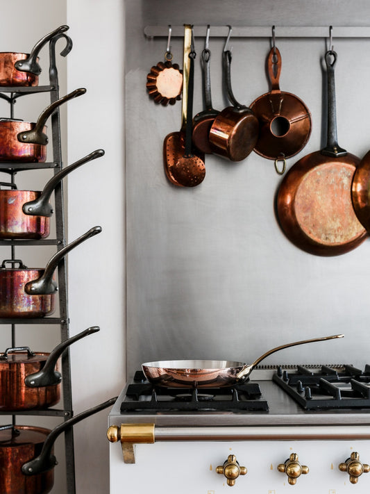 Copper Round Fry pan - 20 cm
