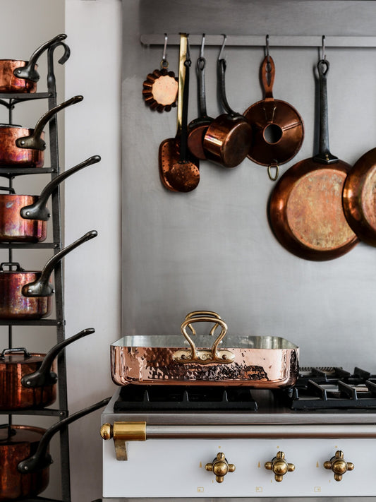 Copper Straight-sided Roasting Pan - 45 cm