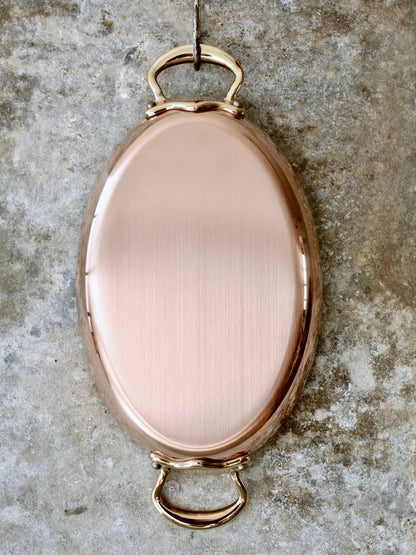 Copper Oval Gratin Pan - 30 cm