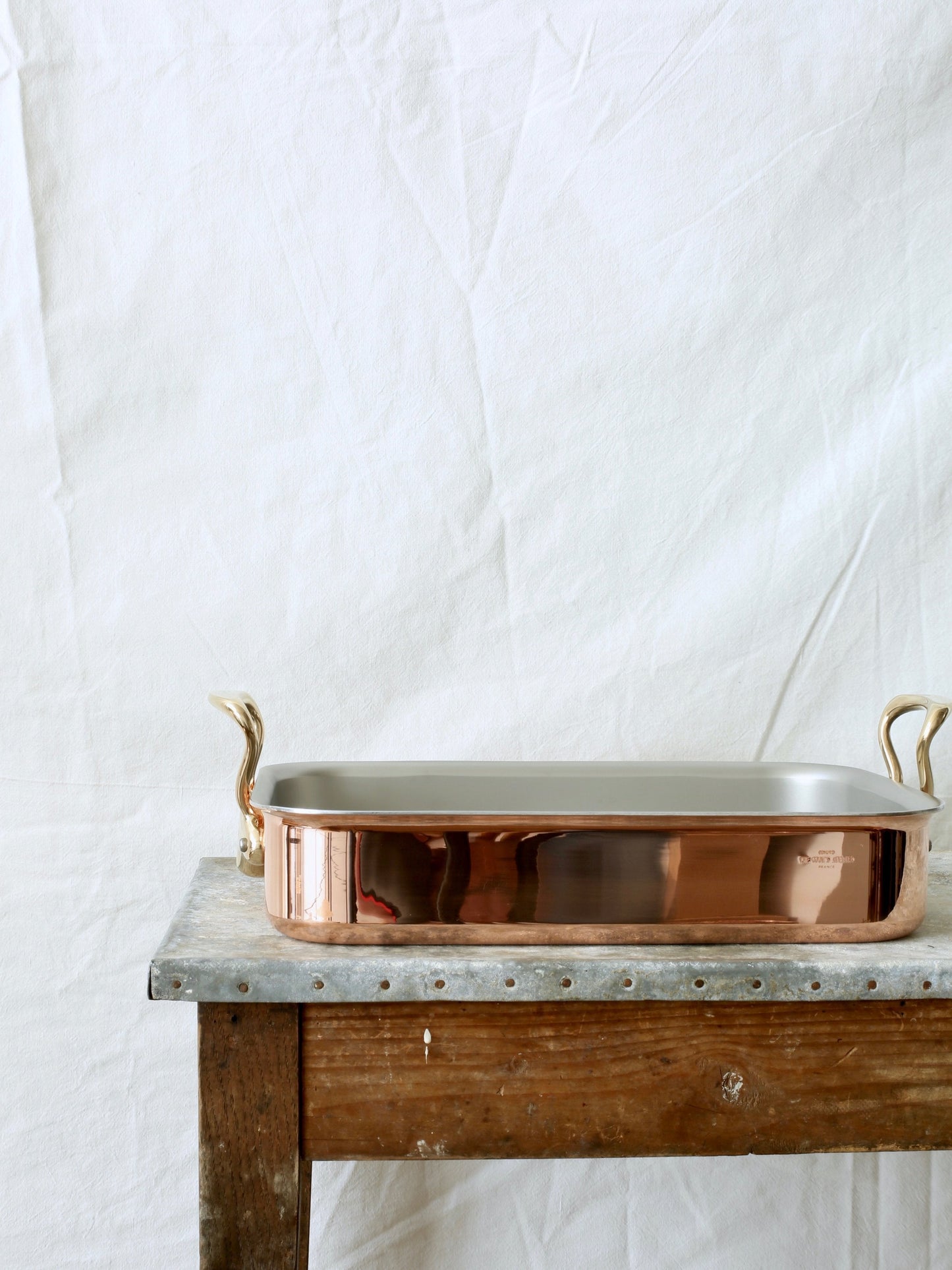 Copper Rectangular Roasting Pan - 35 cm
