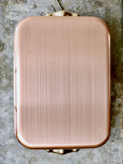 Copper Rectangular Roasting Pan - 35 cm