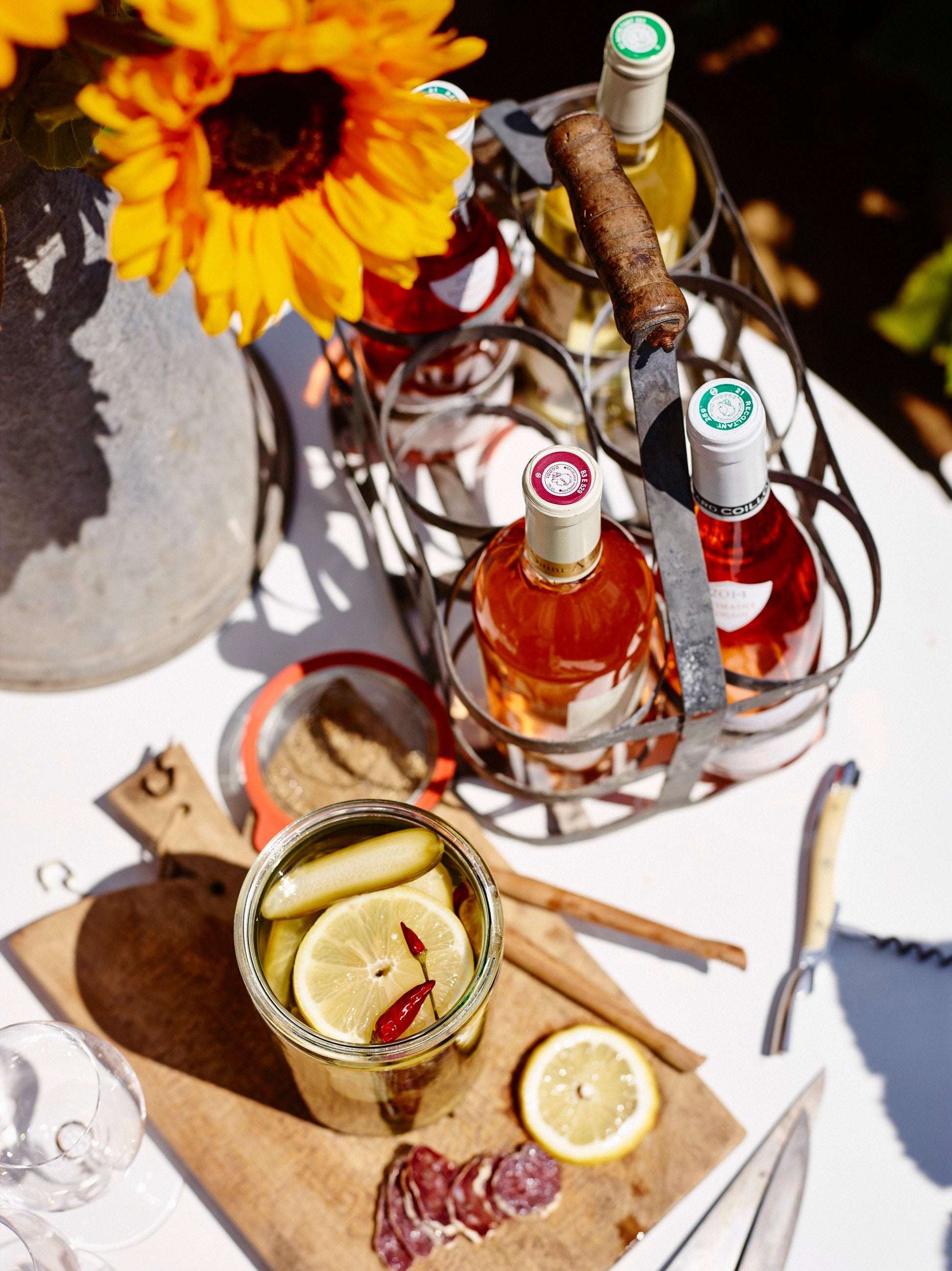 Zinc Wine Carrier